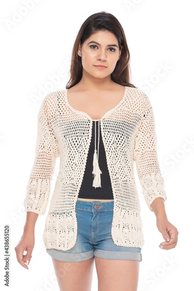 Fototapeta Young Indian woman lifestyle wearing casual wear