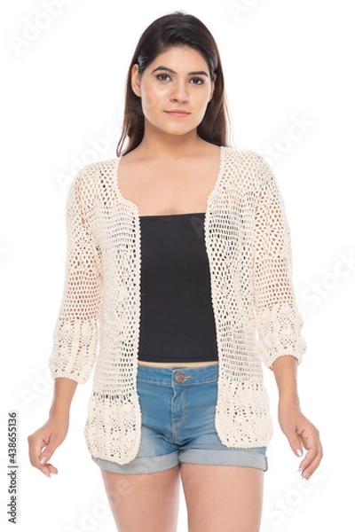 Fototapeta Young Indian woman lifestyle wearing casual wear