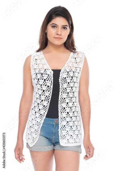 Fototapeta Young Indian woman lifestyle wearing casual wear