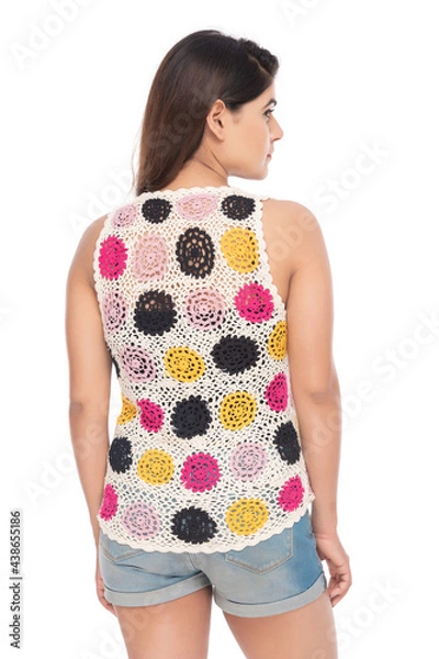 Fototapeta Young Indian woman lifestyle wearing casual wear