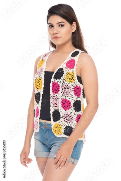 Fototapeta Young Indian woman lifestyle wearing casual wear