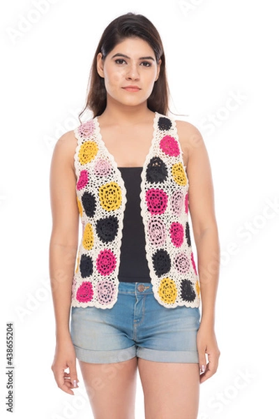 Fototapeta Young Indian woman lifestyle wearing casual wear