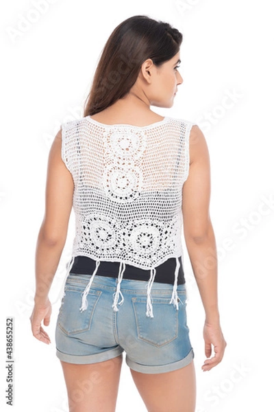 Fototapeta Young Indian woman lifestyle wearing casual wear