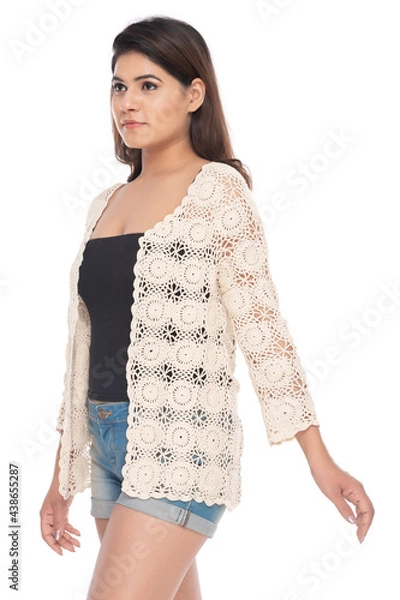Fototapeta Young Indian woman lifestyle wearing casual wear