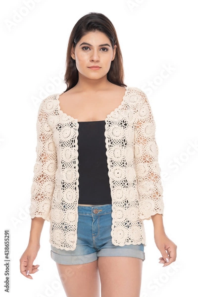 Fototapeta Young Indian woman lifestyle wearing casual wear