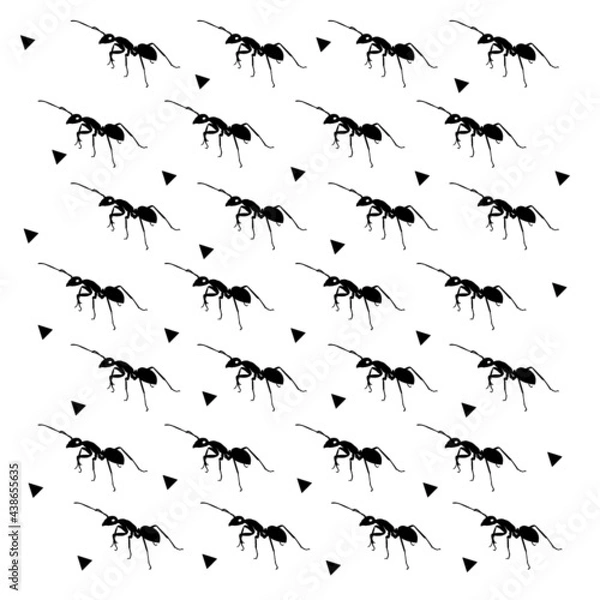 Obraz vector ant pattern isolated background illustration 