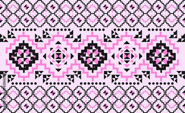 Obraz Geometric ethnic oriental seamless pattern Design for background