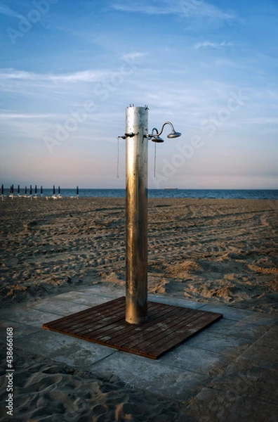 Obraz old shower on the beach