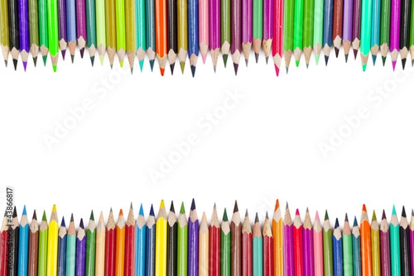 Obraz Border crayons