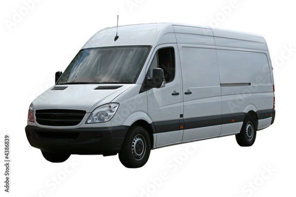 Fototapeta white cargo van