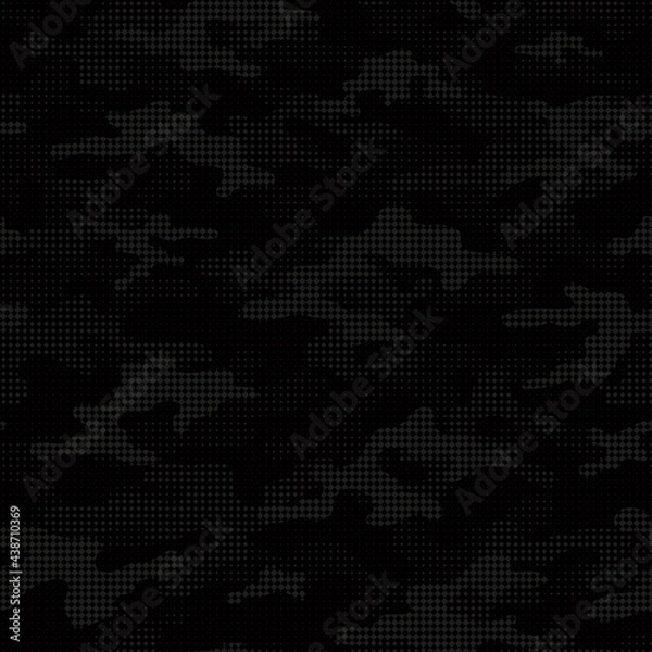 Fototapeta grey modern military vector camouflage print, seamless pattern for clothing headband or print