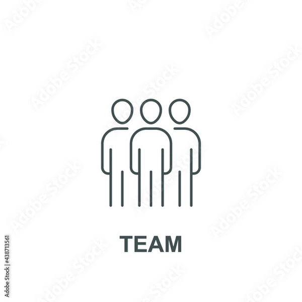 Obraz Team work partner, Friendship colleagues, friend supporting. business community. work together. project collaboration. partnership. Team icon. Vector illustration. Design on white background. EPS10