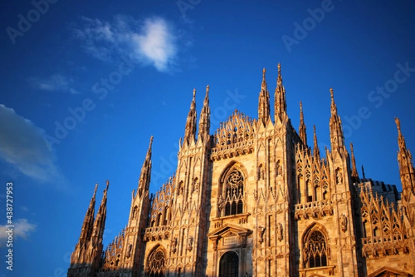 Obraz ミラノのドゥオーモ　夕焼け