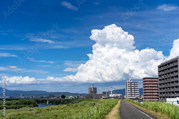 Obraz 京都・桂川沿いの風景