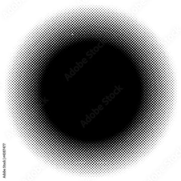 Fototapeta Black and white halftone pattern