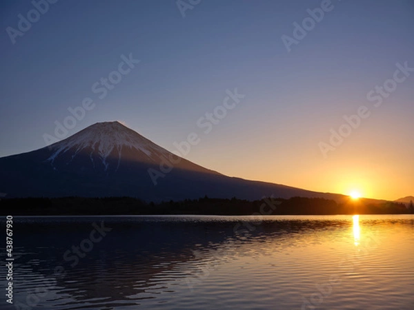 Fototapeta 田貫湖からの日の出