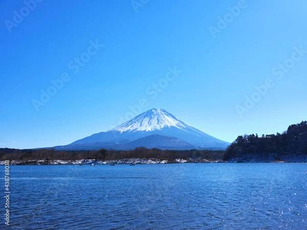 Fototapeta 精進湖からの富士山