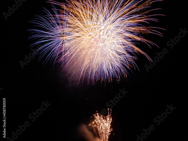 Obraz 伊豆の海でダイビング後に見た真夏の夜の花火大会