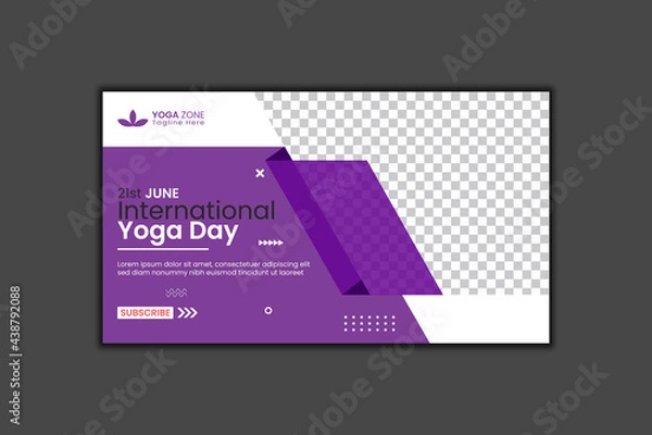Obraz International Yoga Day Youtube Thumbnail Design and Web Banner