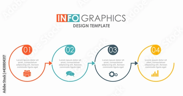 Obraz Infographic design template with place for your data. Vector illustration.