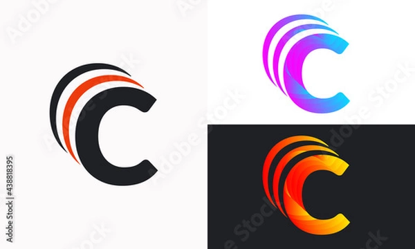 Fototapeta alphabet letters monogram icon logo CCC