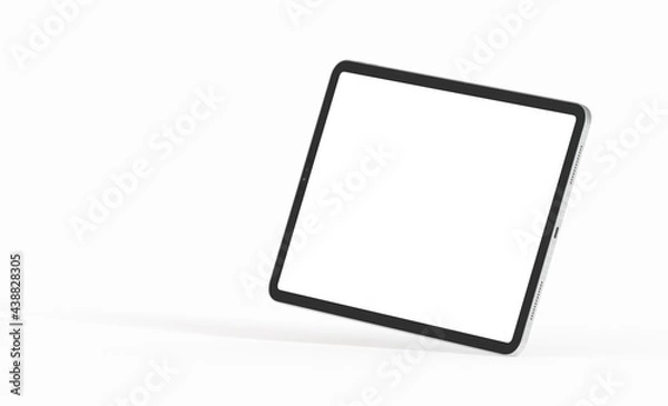 Fototapeta  tablet, isolated on 3d background white ipad tablet pc