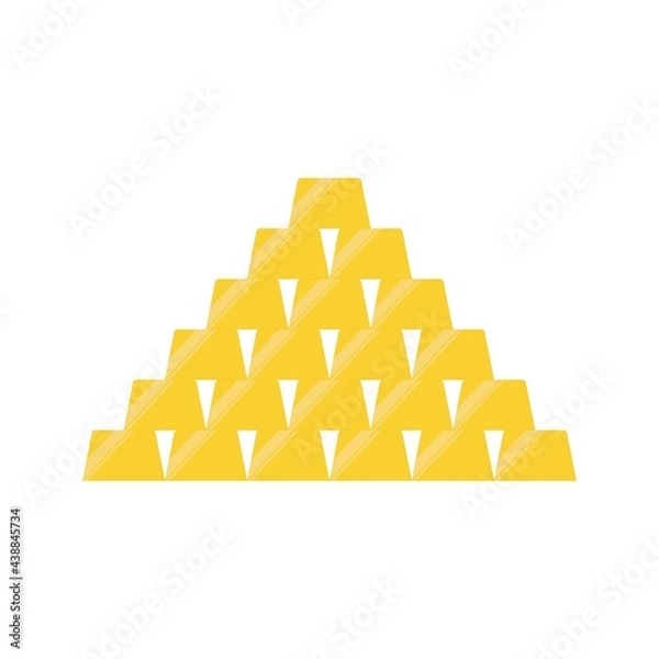 Fototapeta Stack gold bars vector graphics