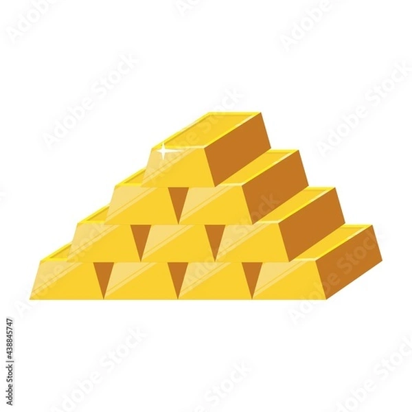 Fototapeta Stack gold bars vector graphics