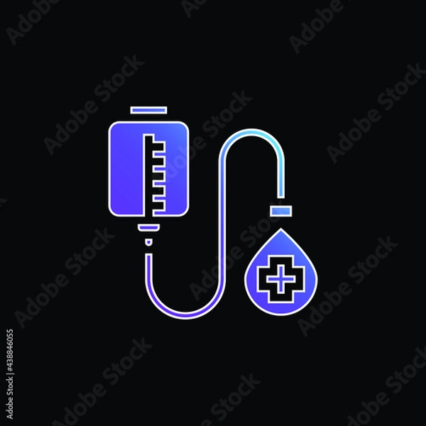 Obraz Blood Donation blue gradient vector icon