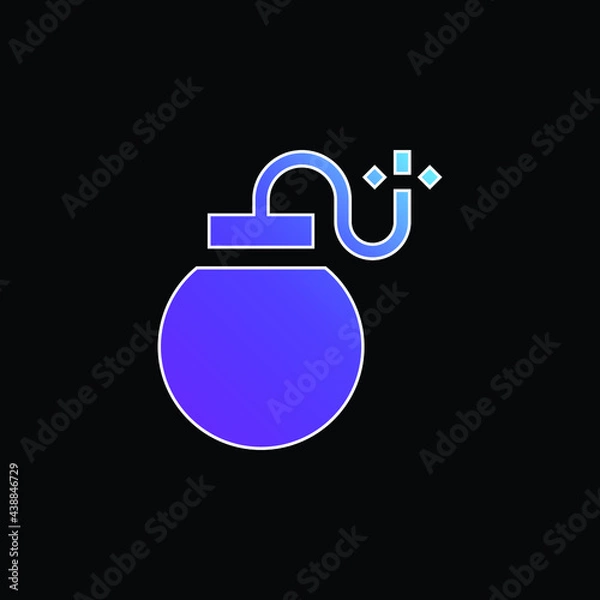 Obraz Bomb blue gradient vector icon