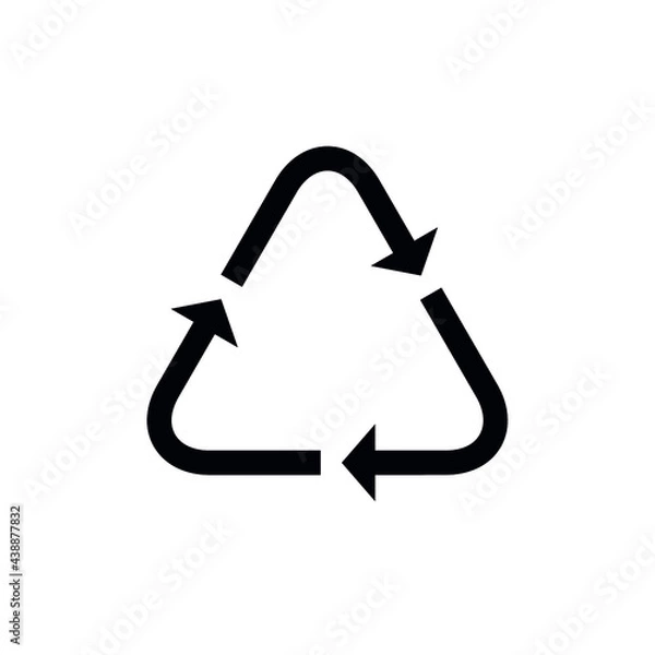 Fototapeta Plastic recycling code applied to packaging. Vector sign.