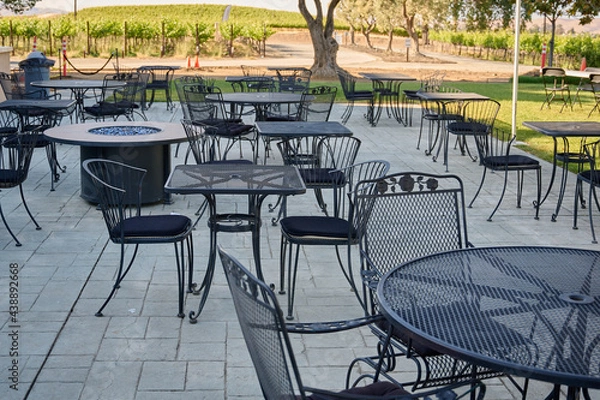 Obraz Patio table setting at a winery