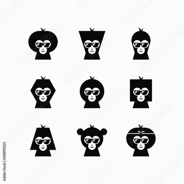 Obraz MONKEY GEOMETRIC HAIR STYL