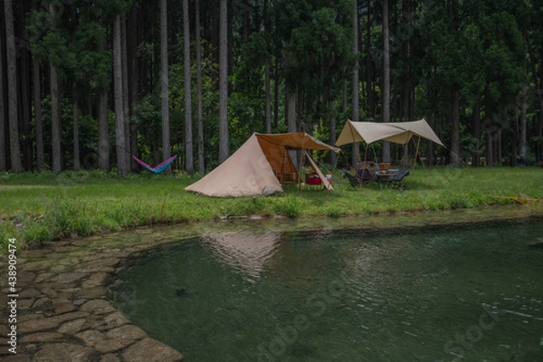 Fototapeta 湖畔キャンプ
