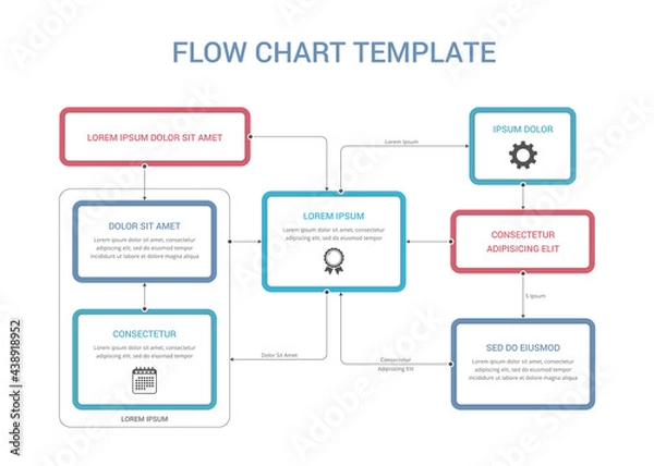 Fototapeta Flow Chart Template