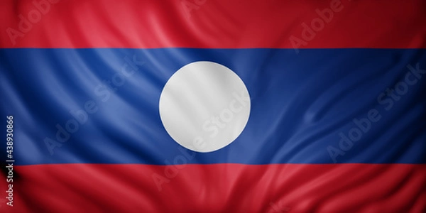 Fototapeta Laos 3d flag