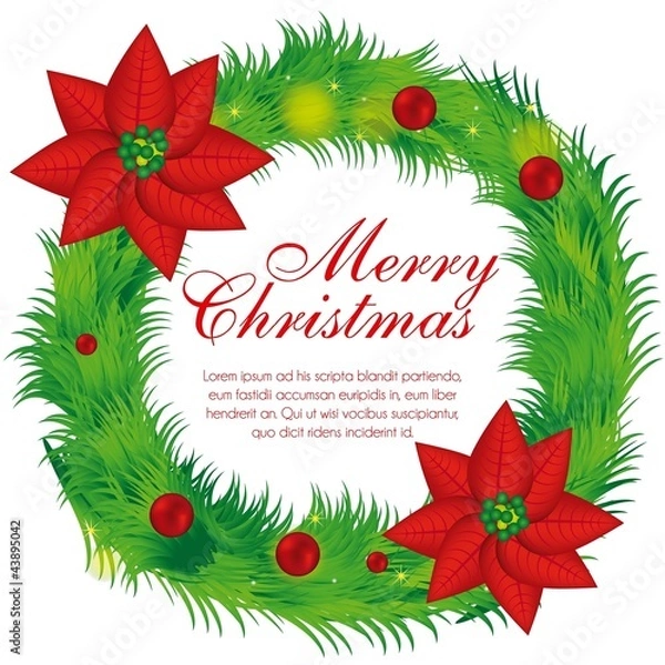 Fototapeta Illustration of mistletoe