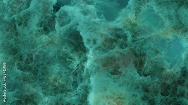 Obraz 3D rendering of green colorful nebula and cosmic dust in a distant galaxy.