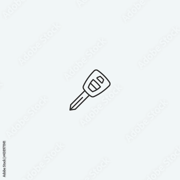Obraz Car key vector icon illustration sign