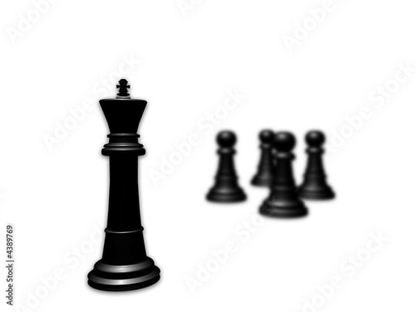 Fototapeta König mit Bauern