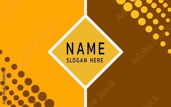 Obraz vector yellow brown background with minimal style illustration
