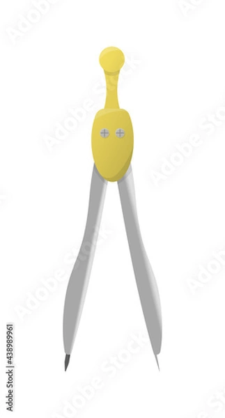 Obraz Compass dividers vector isolated on white background