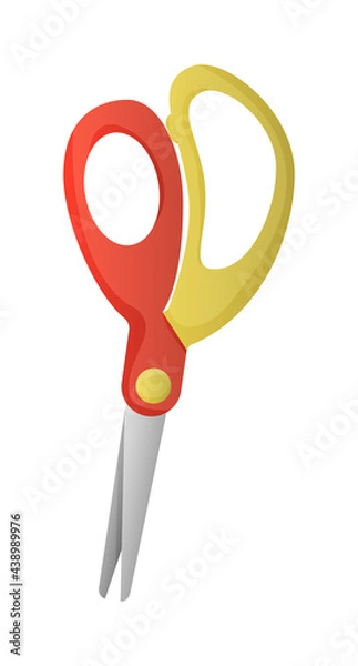 Obraz kid school scissors for paper vector isolated on white background