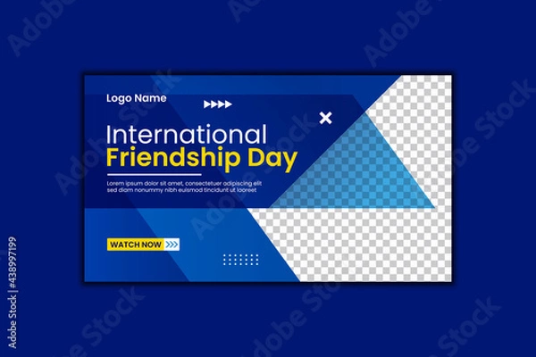 Obraz International Friendship Day Youtube Thumbnail Design and Web Banner