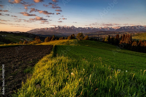 Obraz Tatry o wschodzie słońca