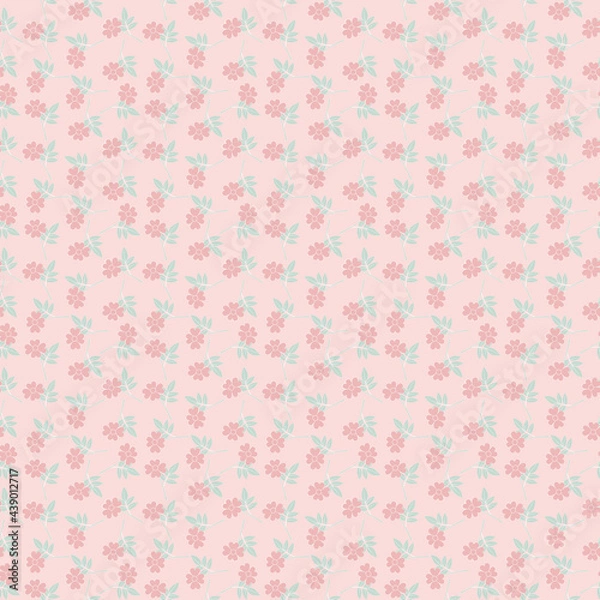 Obraz seamless pattern with pink flowers