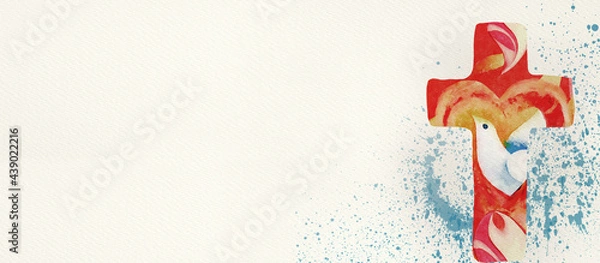 Obraz Baptism, confirmation concept. Christian banner.