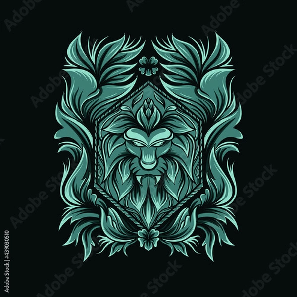 Obraz ion illustration with ornament style