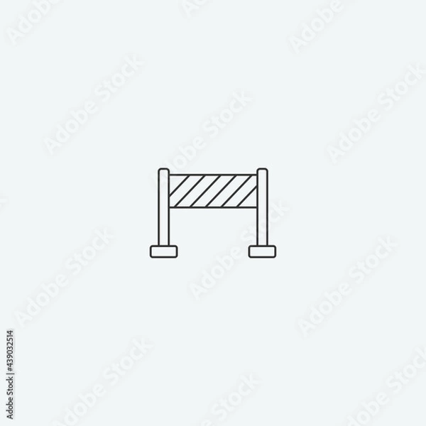 Obraz Road block vector icon illustration sign