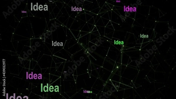 Fototapeta Idea text against abstract  background